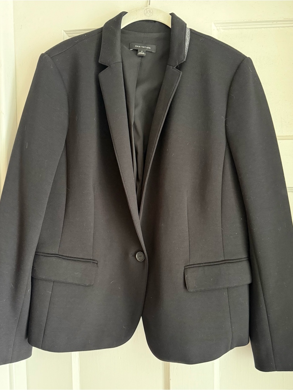 Ann Taylor Black Single-Button Tailored Blazer